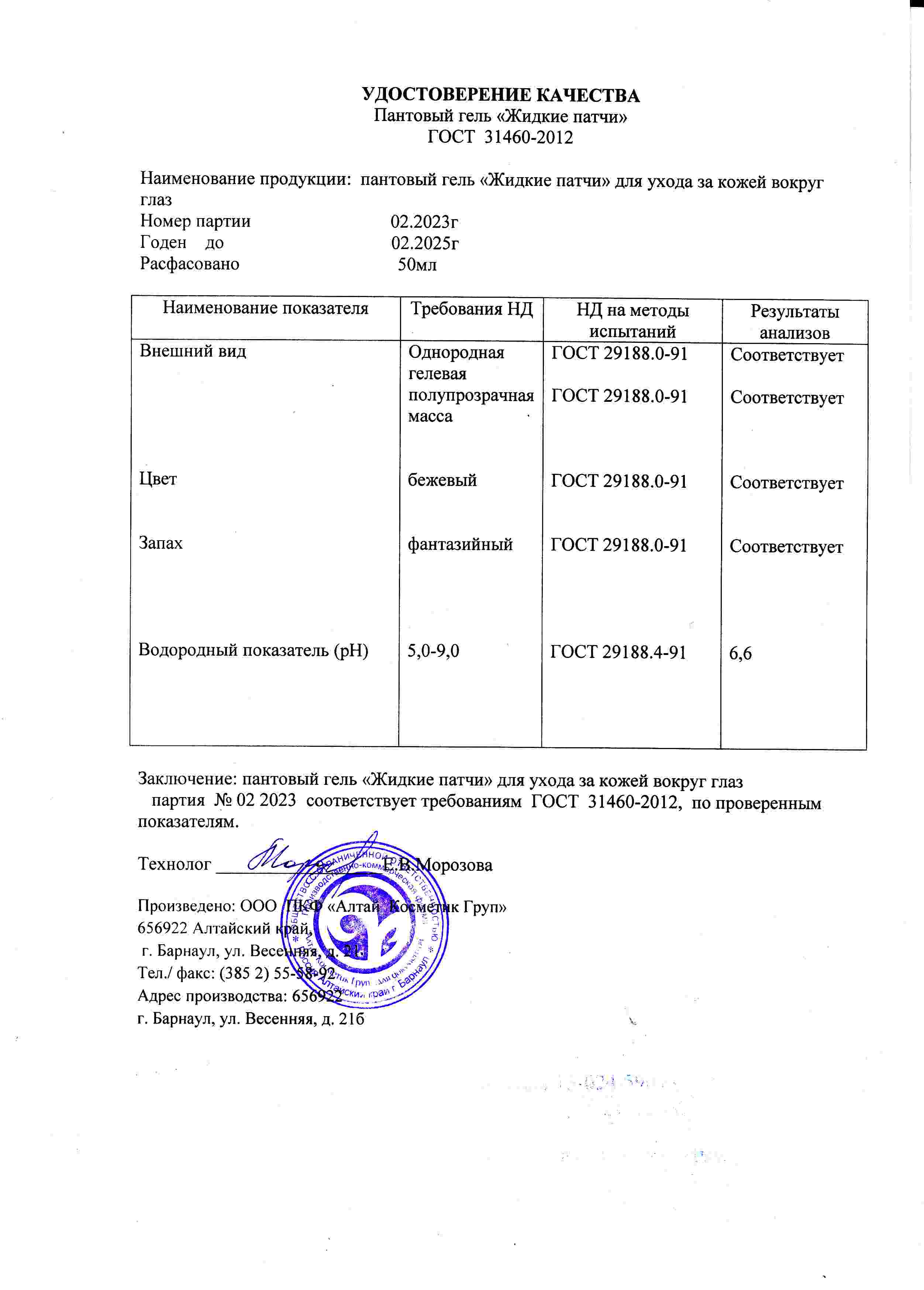 Паспорт №022023